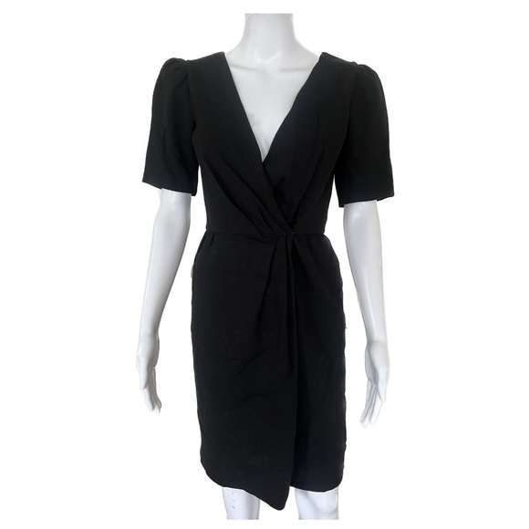 VINTAGE 1970s Oscar de la Renta Classic Black Dress | Size 4 - Picture 1 of 9